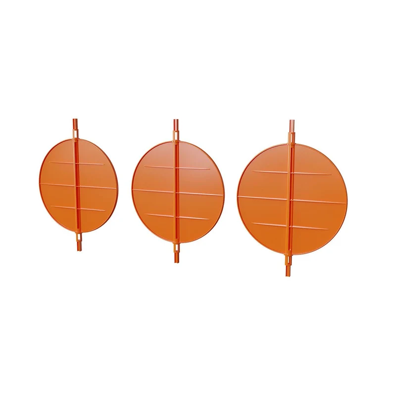 Lot de 3 volets de réglage de débit d'air en ABS de diamètre 200 mm