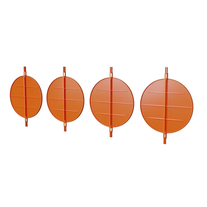 Lot de 4 volets de réglage de débit d'air en ABS de diamètre 200 mm