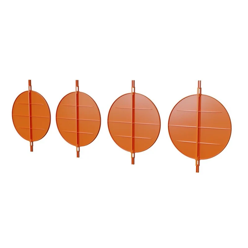 Lot de 4 volets de réglage de débit d'air en ABS de diamètre 200 mm