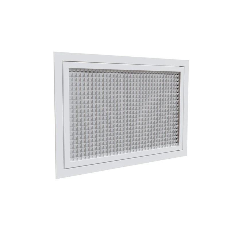 Grille de reprise porte-filtre ACCESS aluminium blanc mat 600 x 400 mm