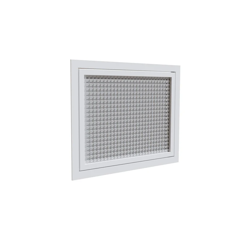Grille de reprise porte-filtre ACCESS aluminium blanc mat 500 x 400 mm