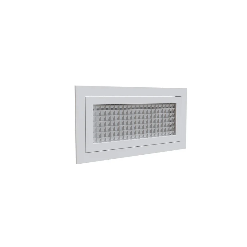 Grille de reprise porte-filtre ACCESS aluminium blanc mat 400 x 200 mm
