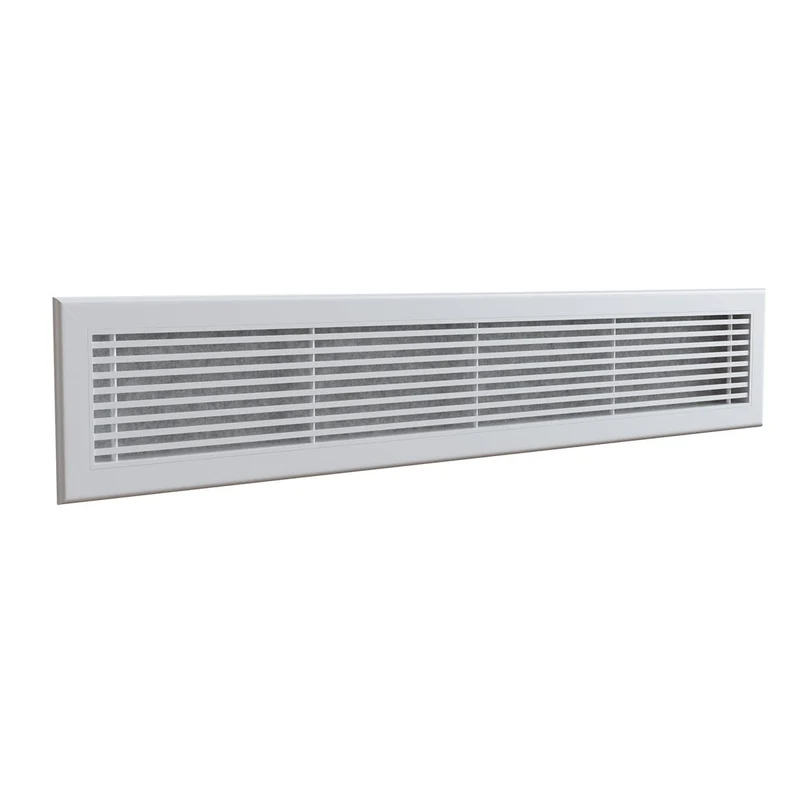 Grille de reprise linéaire en aluminium blanc mat de 1000 x 150 mm avec filtre