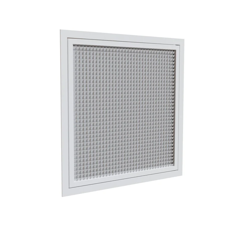 Grille de reprise porte-filtre ACCESS aluminium blanc mat 600 x 600 mm