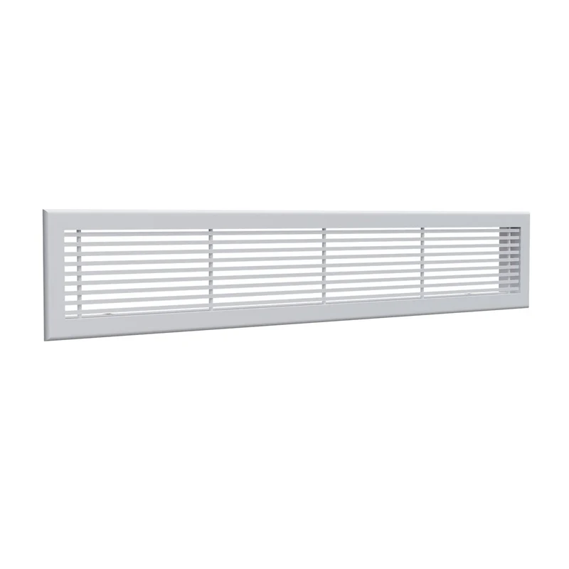 Grille de soufflage linéaire de 1000x150 mm en aluminium blanc mat