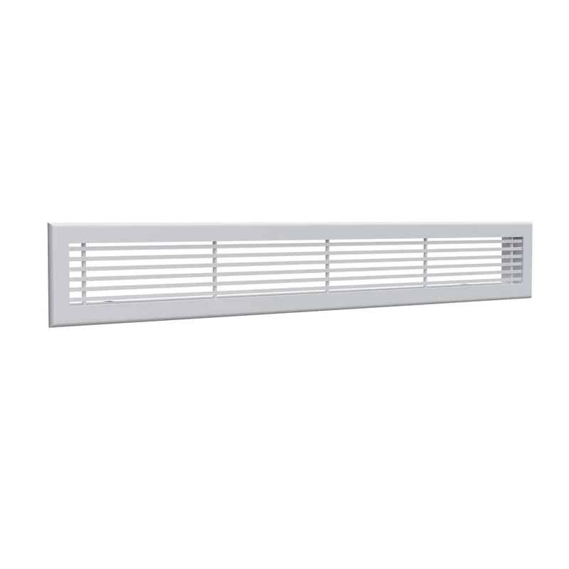 Grille de soufflage linéaire de 1000x100 mm en aluminium blanc mat