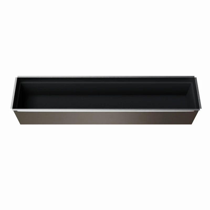 Plénum acier isolé de 1000 x 200 mm avec 3 piquages arrières de diamètre 200 mm