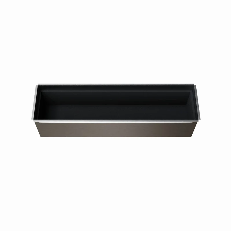 Plénum acier isolé de 800 x 200 mm avec 2 piquages arrières de diamètre 200 mm