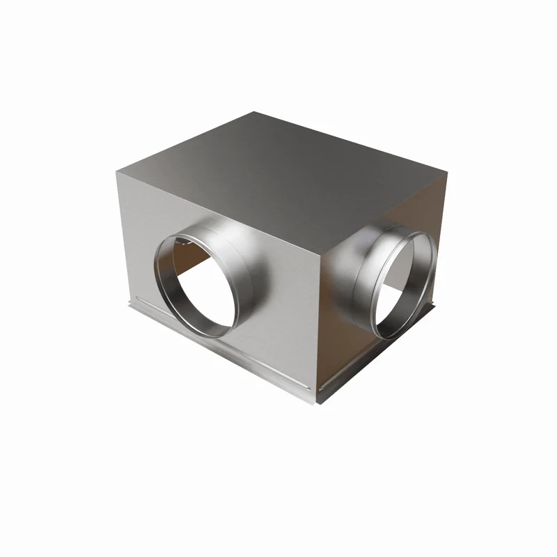 Plénum acier pour grille de reprise 500x400 mm - 3 piquages latéraux Ø 200 mm