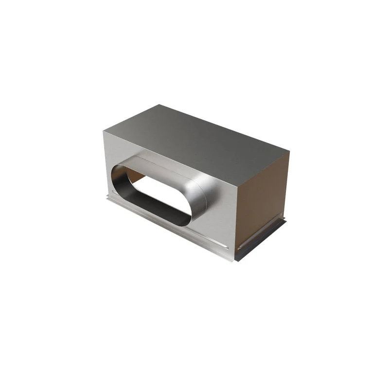 Plénum acier pour grille de reprise 400x200 mm - piquage latéral Ø 200 mm