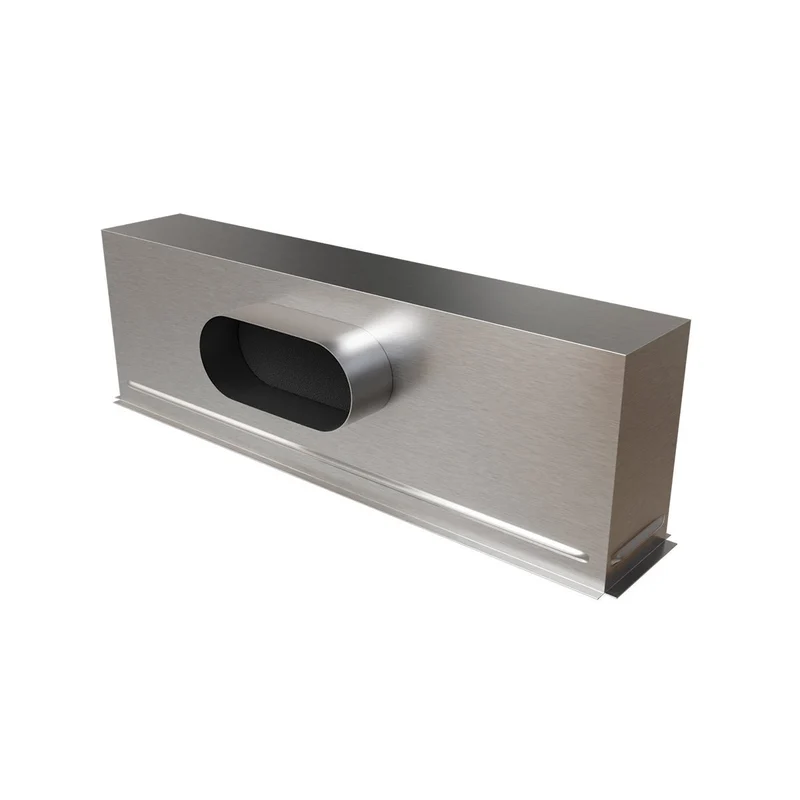 Plénum acier isolé pour grille de soufflage 600 x 100 mm - piquage latéral