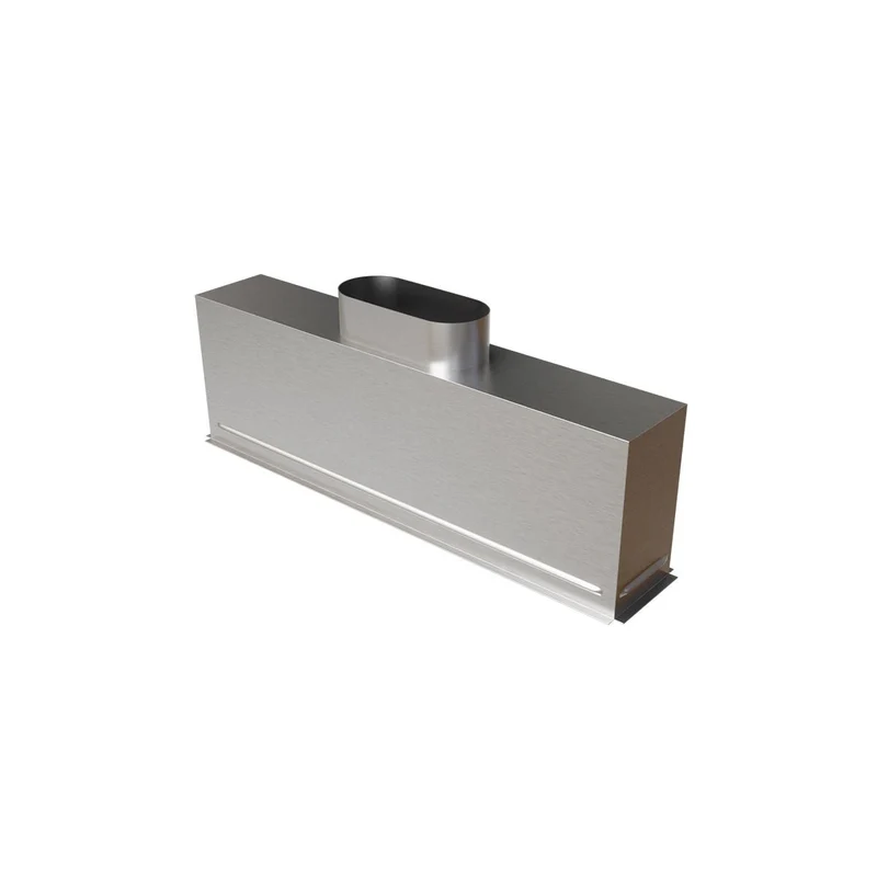 Plénum acier isolé pour grille de soufflage 600 x 100 mm - piquage arrière