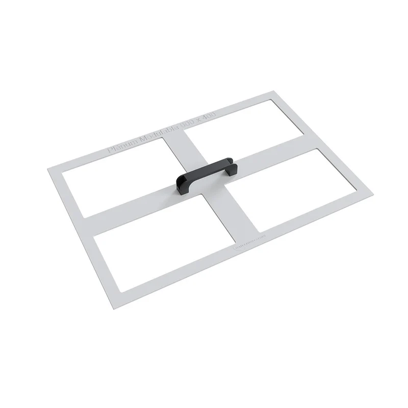 Gabarit de découpe pour plénum modulable 600 x 400 mm