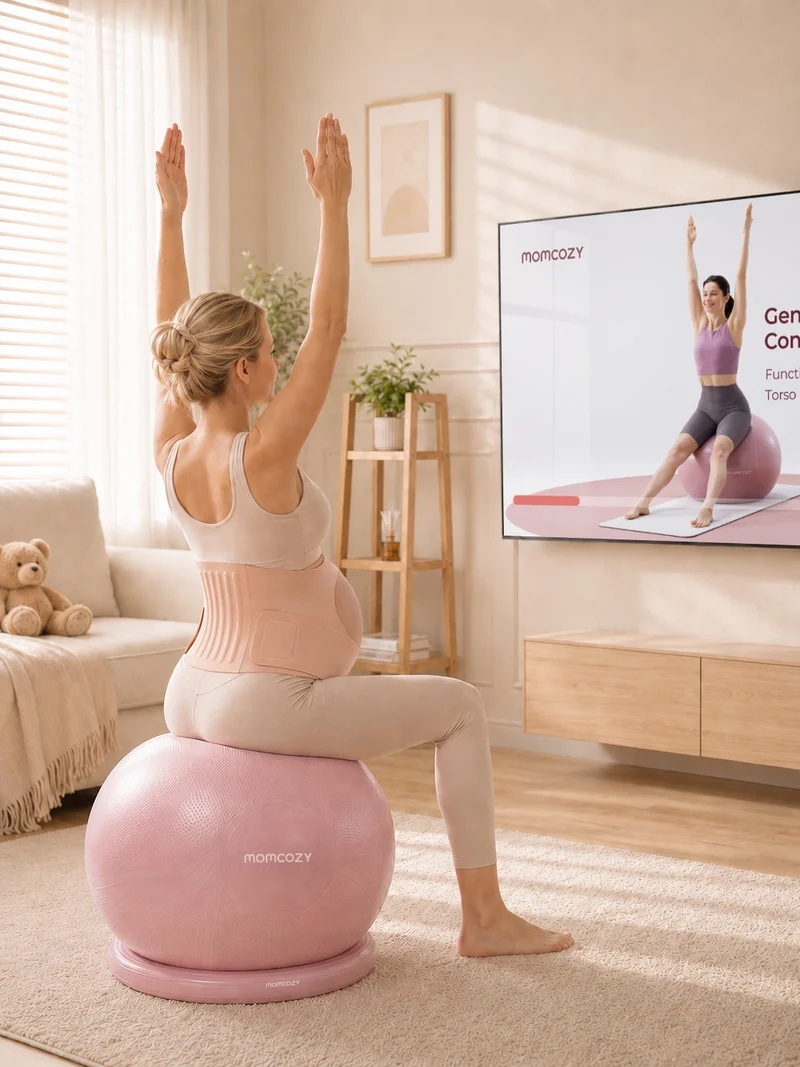 Ergonest Maternity Belly Band & BirthEase Maternity Ball Bundle