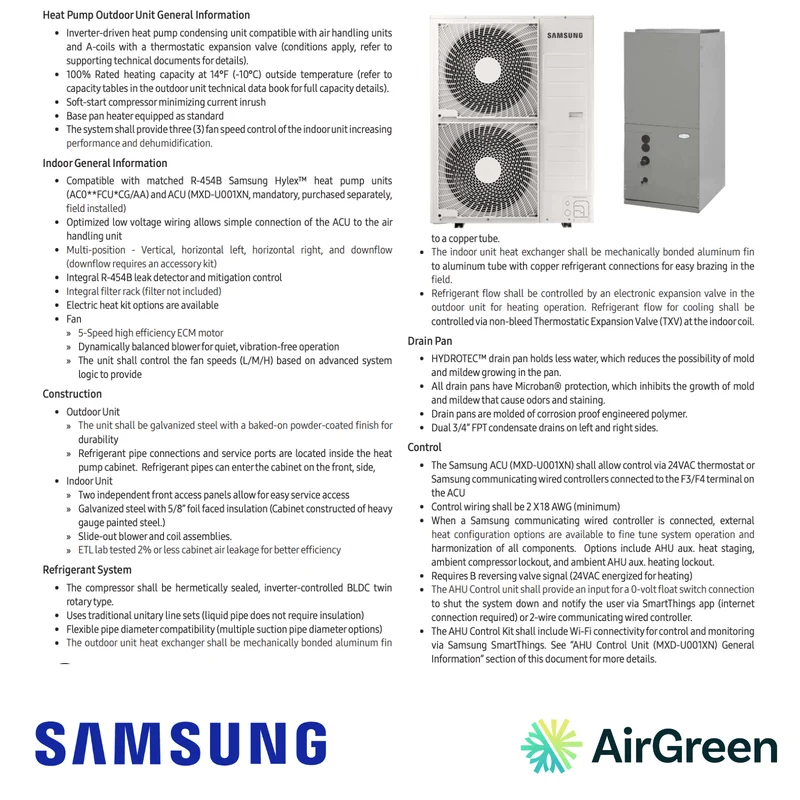 Thermopompe Centrale SAMSUNG Hylex Standard | 4 Tonnes - Montréal