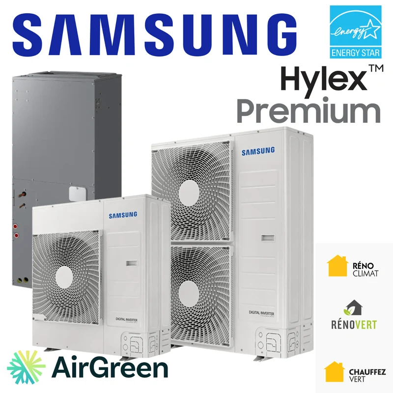 Thermopompe Centrale SAMSUNG Hylex Premium | 2 Tonnes - 24000 BTU
