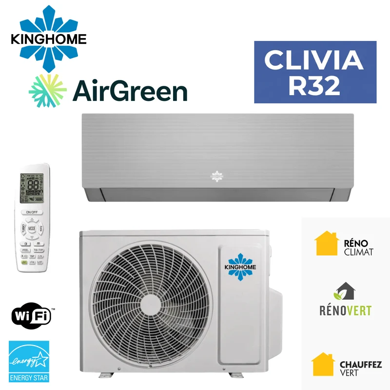 Thermopompe Murale KINGHOME Clivia R32 | 24000 BTU