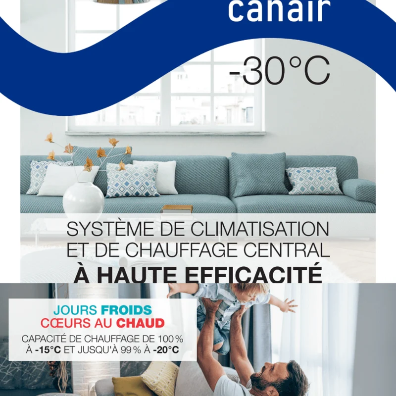 Thermopompe Centrale ADD ON CANAIR R410A | 48000 BTU - Cased Coil