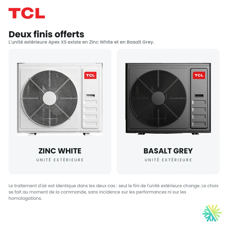 Thermopompe Centrale TCL APEX XS (Noir) | 2 Tonnes - 24000 BTU