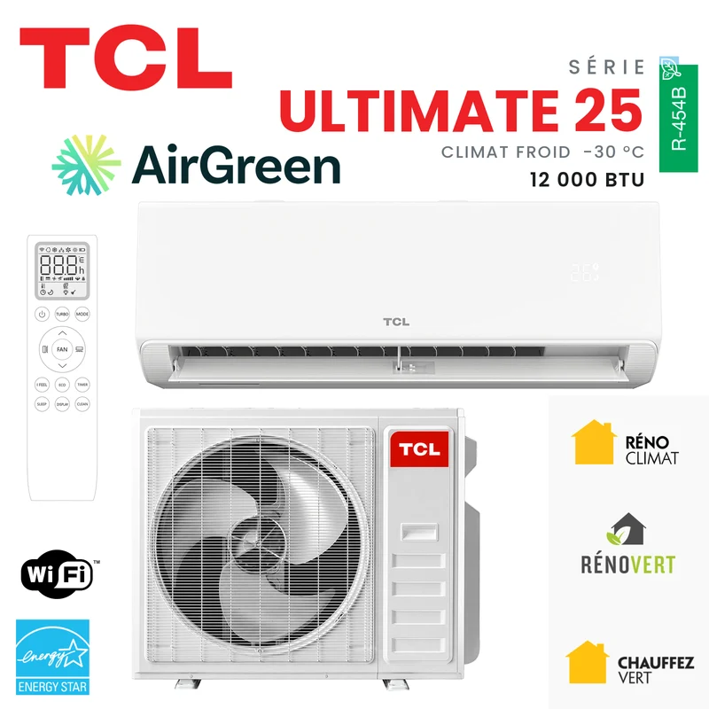 Thermopompe Murale TCL Ultimate 25 | 12000 BTU