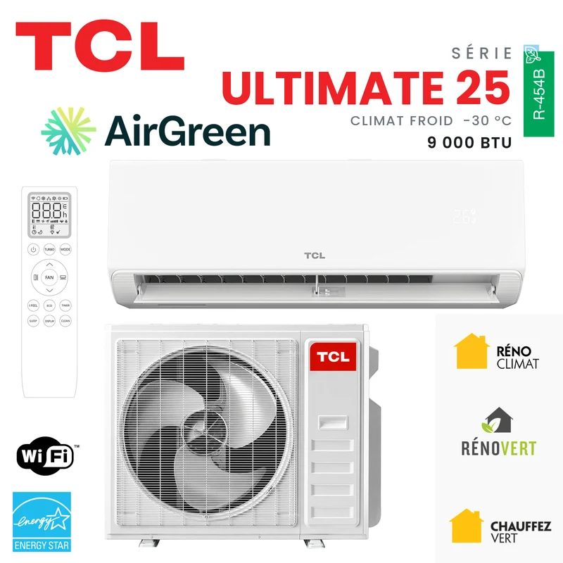 Thermopompe Murale TCL Ultimate 25 | 9000 BTU