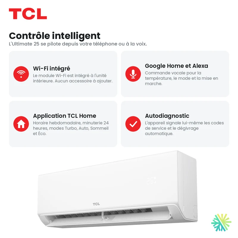 Thermopompe Murale TCL Ultimate 25 | 9000 BTU