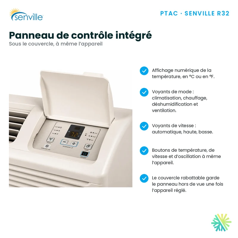 PTAC SENVILLE R32 | 12000 BTU | Montréal, Laval, Rive Sud