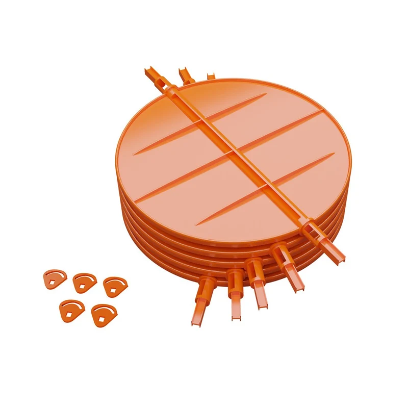 Lot de 5 volets de réglage de débit d'air en ABS de diamètre 200 mm