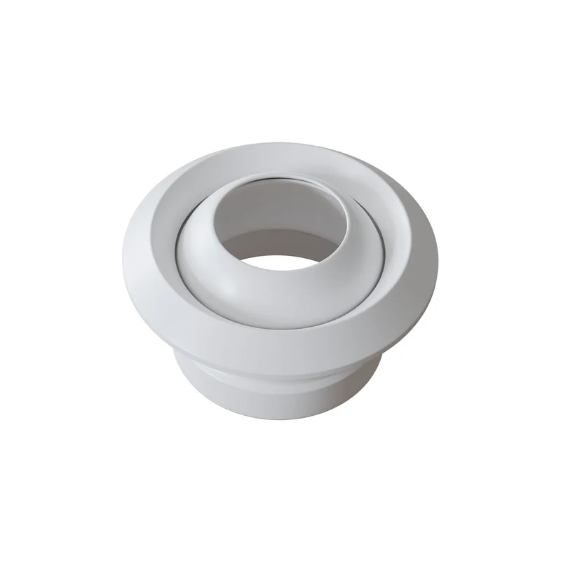 Diffuseur de soufflage Ø 250 mm longue portée en aluminium blanc mat