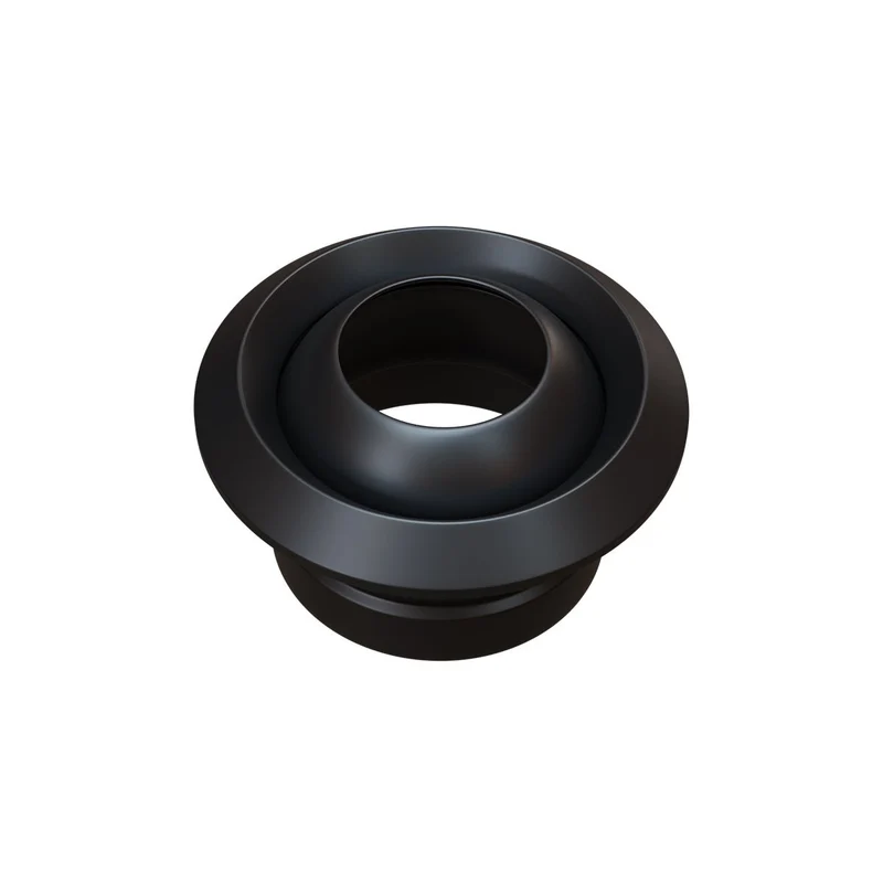 Diffuseur de soufflage Ø 200 mm longue portée en aluminium noir mat