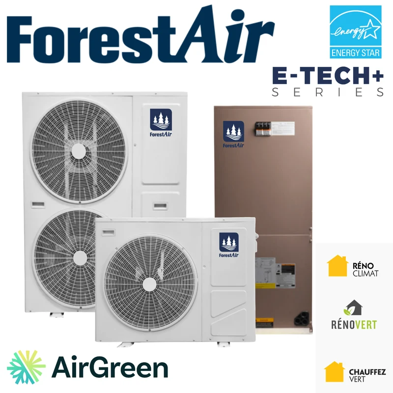 Thermopompe Centrale FORESTAIR E-TECH+| 5 Tonnes - 60 000 BTU