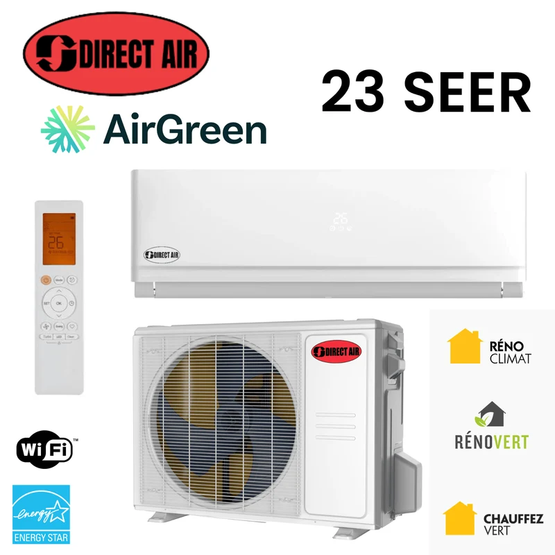 Thermopompe Murale DirectAir 23 SEER | R410a - 12 000 BTU