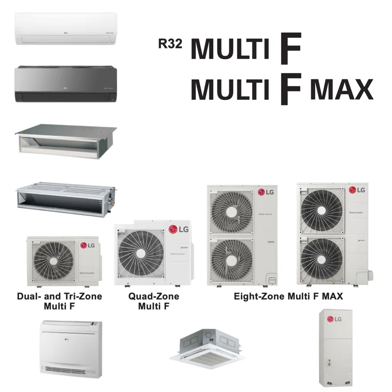 Thermopompe 4-Têtes LG MULTI F MAX R32 | Compresseur 60000 BTU