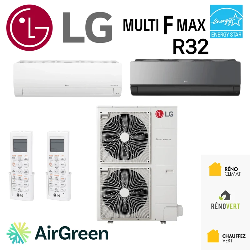 Thermopompe 2-Têtes LG MULTI F MAX R32 | Compresseur 60000 BTU