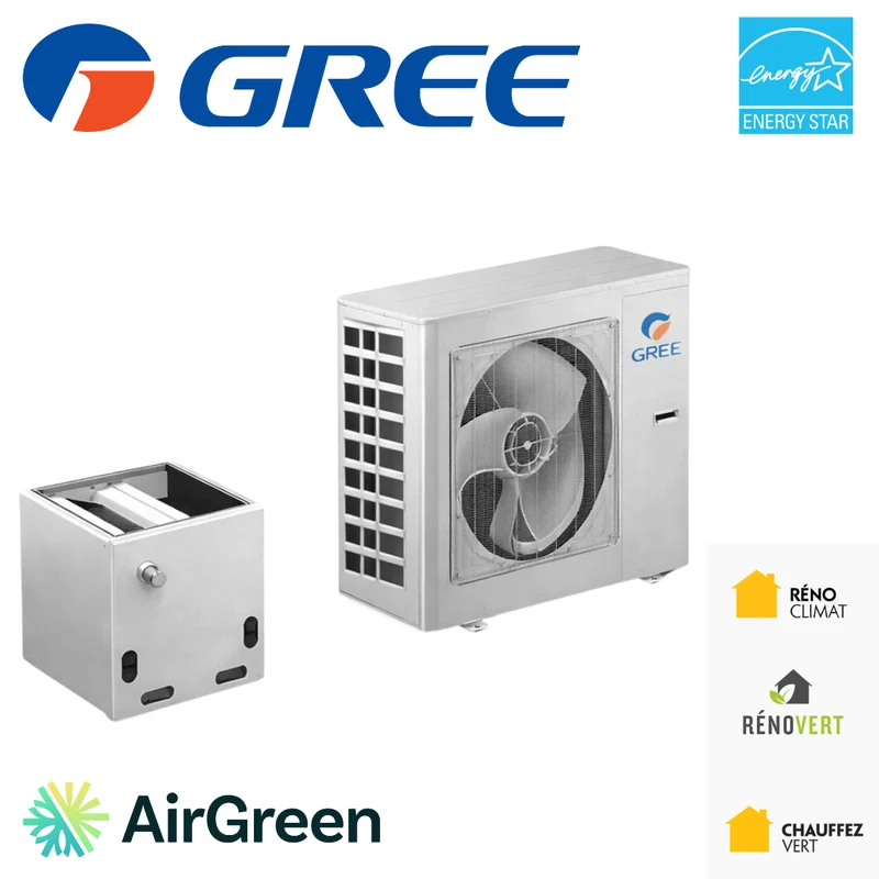 Thermopompe Centrale "ADD-ON" GREE FLEXX R410A | 2T - Cased Coil