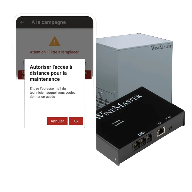 Boitier IOT WINEMASTERCONNECT pour pilotage et visualisation à distance ou programme selon saison