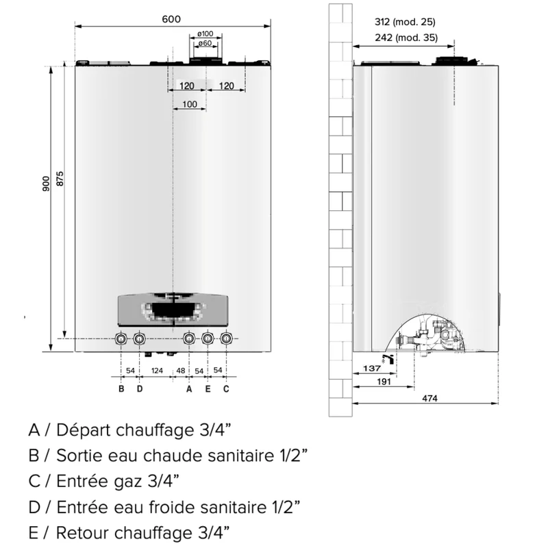 Chaudière à condensation CLAS B ONE MAX 35 kW