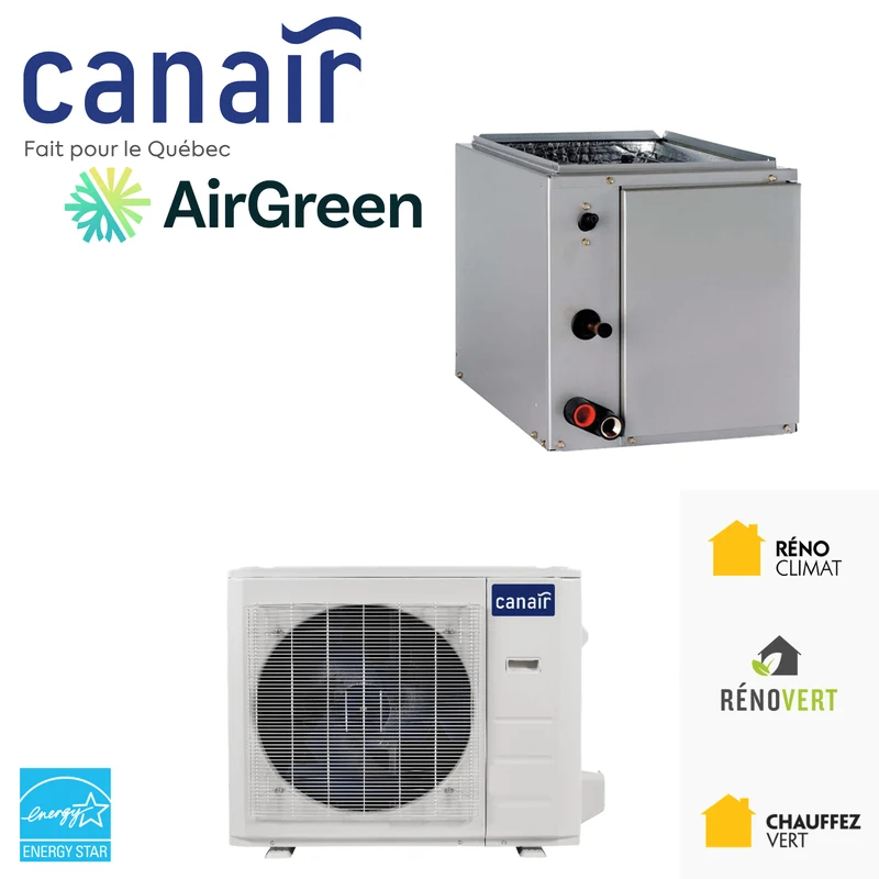 Thermopompe Centrale "ADD-ON" CANAIR 4CDH R-454B | 5T - Serpentins AVEC Boîtier