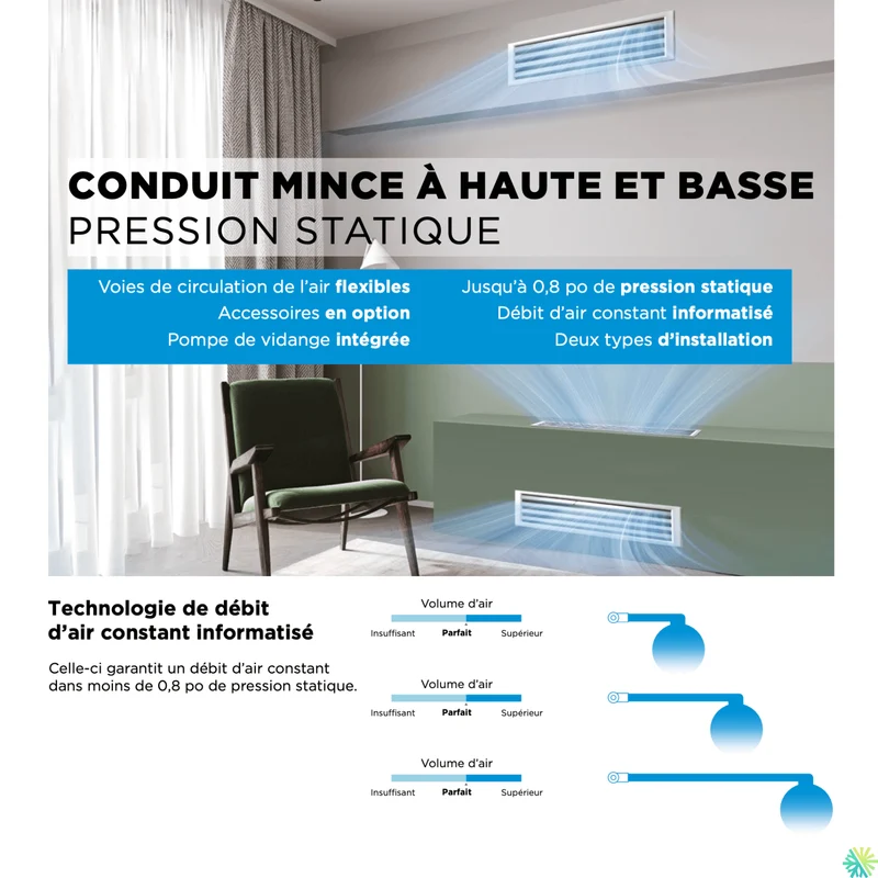 MIDEA - Thermopompe Conduit GAINABLE | 12 000 BTU