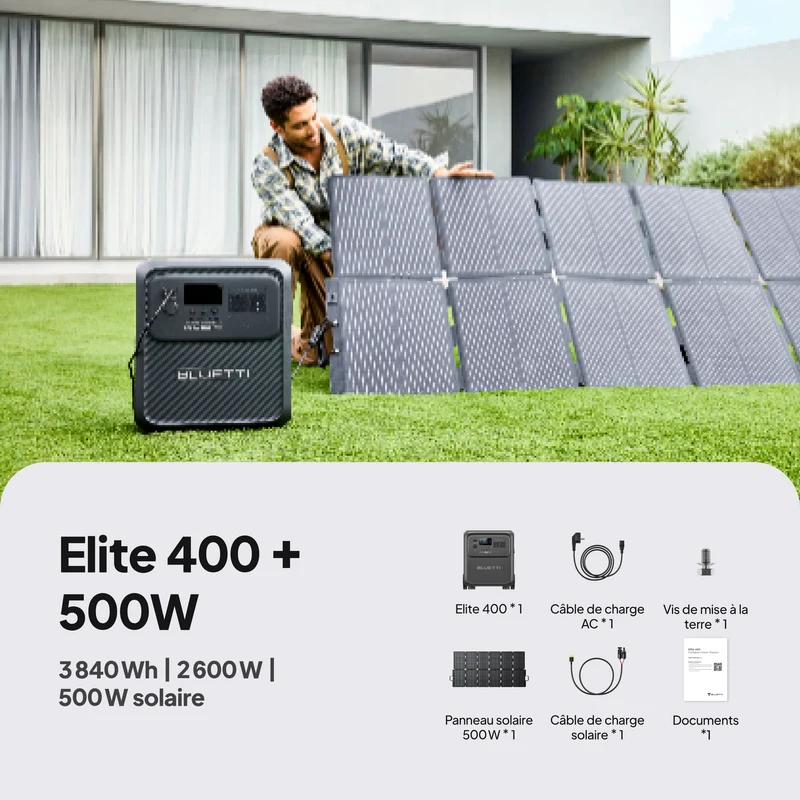 BLUETTI Elite 400 Station d’alimentation portable | 2 600 W 3 840 Wh