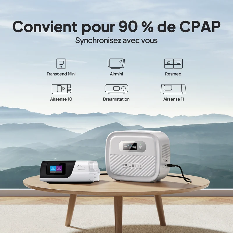BLUETTI X60 Batterie externe CPAP de 614 Wh