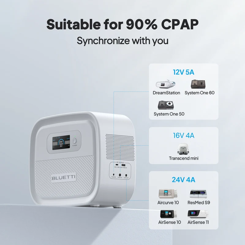 BLUETTI X60 Batterie externe CPAP de 614 Wh