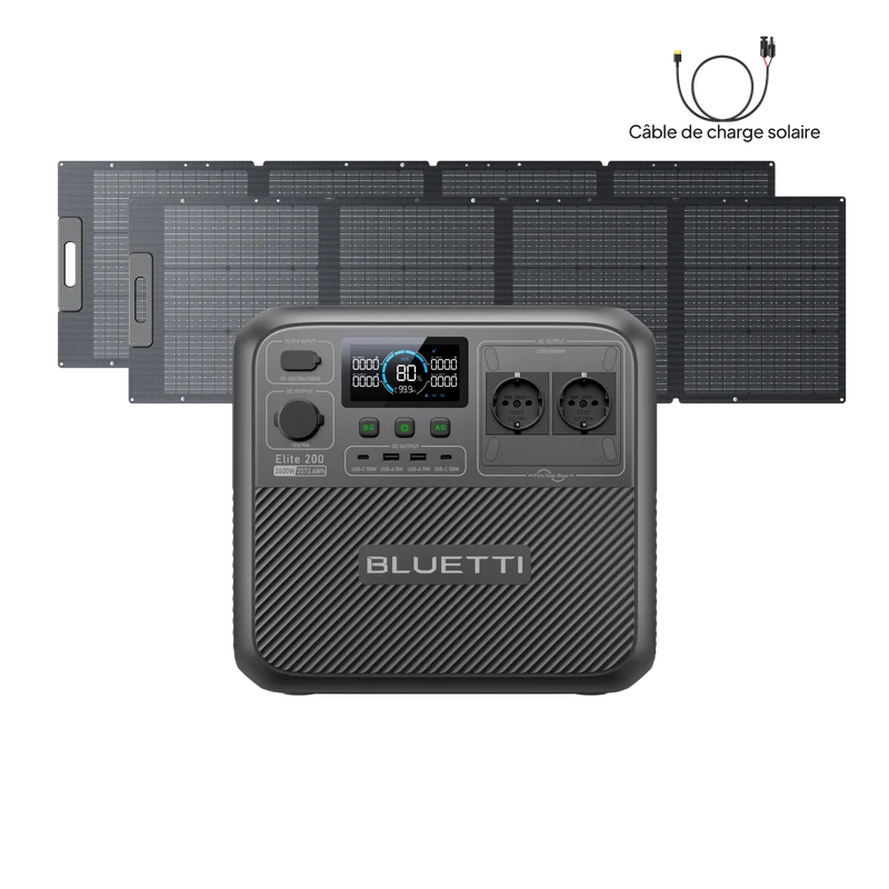 BLUETTI Elite 200 V2 Station électrique portable | 2 073,6 Wh, 2 600 W