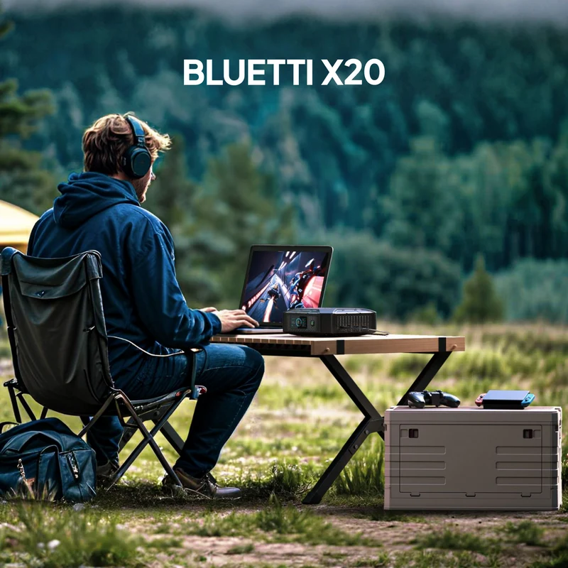 BLUETTI X20 Batterie externe portable pour laptop | 288 W 153,6 Wh（Amazon）