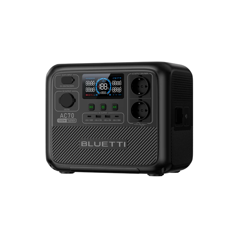 BLUETTI AC70 Station électrique portable | 1000 W, 768 Wh