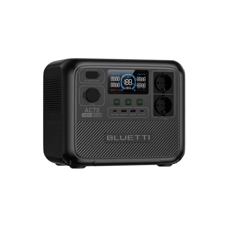 BLUETTI AC70 Station électrique portable | 1000 W, 768 Wh
