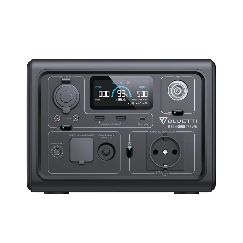 BLUETTI EB3A + 200W Groupe Électrogène Solaire