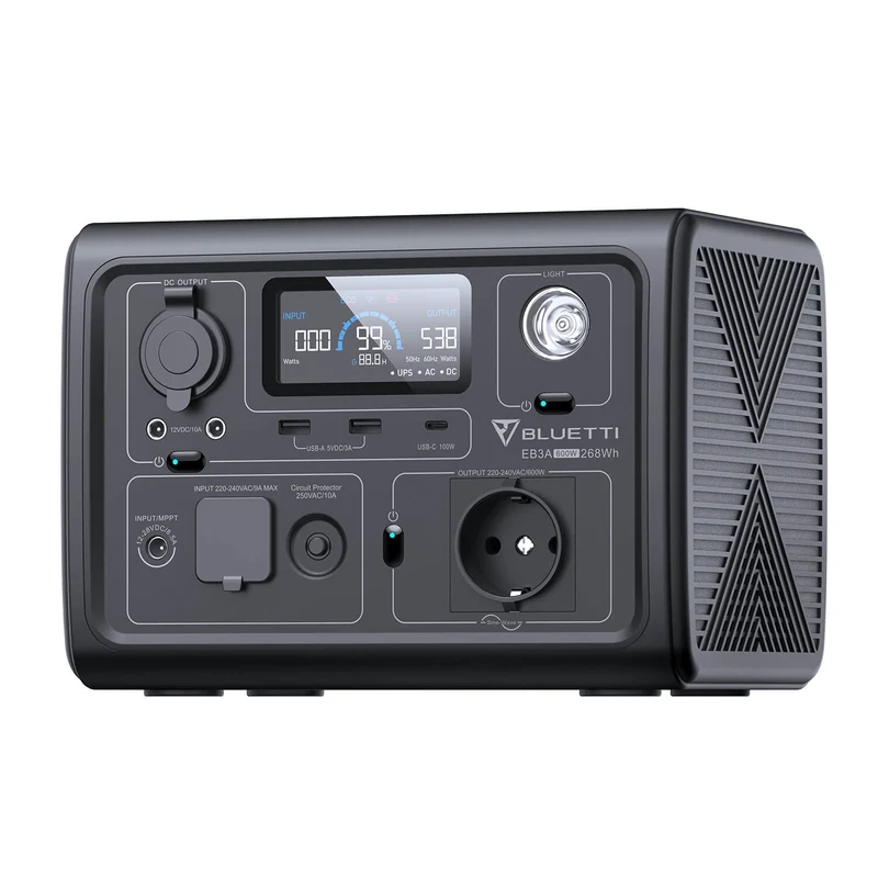 BLUETTI EB3A + 200W Groupe Électrogène Solaire