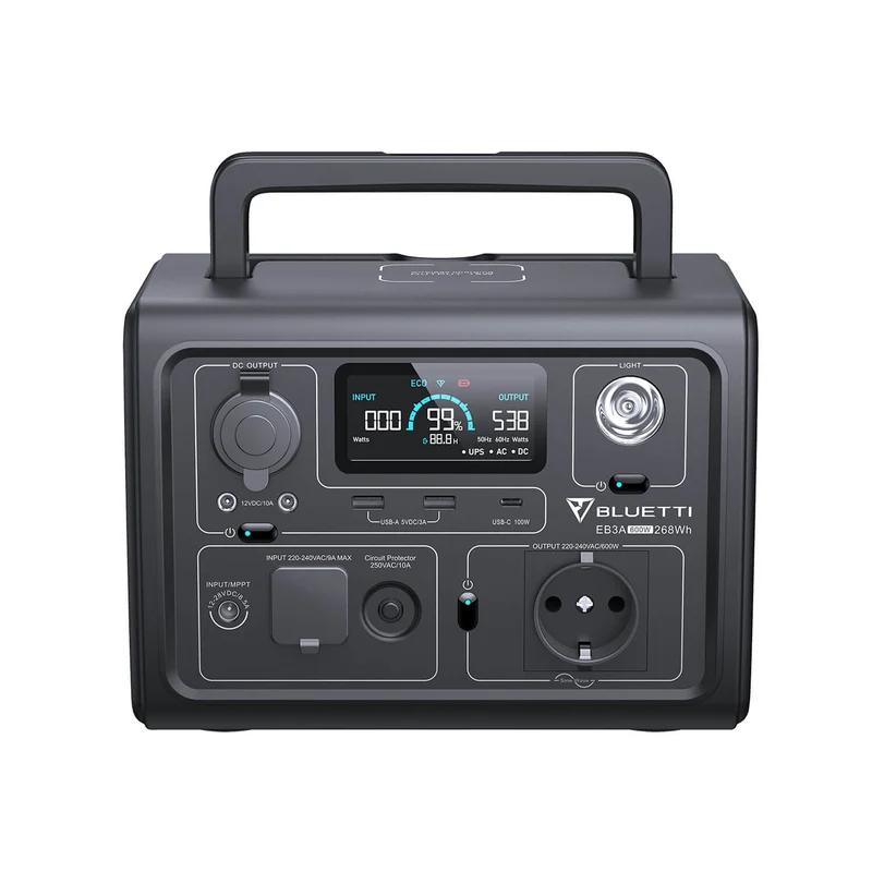 BLUETTI EB3A + 200W Groupe Électrogène Solaire