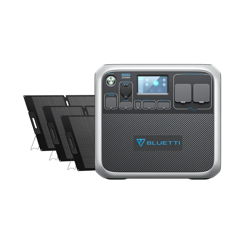 BLUETTI AC200P + MP200 Groupe électrogène solaire